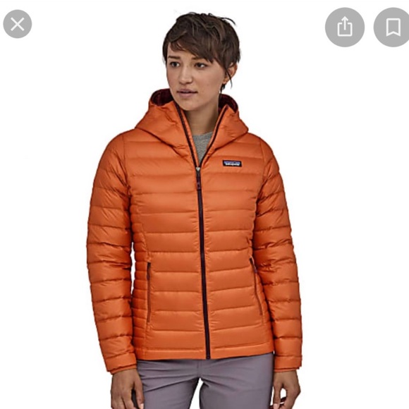 XS Orange Patagonia Down Sweater Hoody - Picture 4 of 4